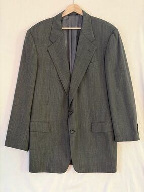 Hickey Freeman Gray Wool Blazer Super 120s 44R